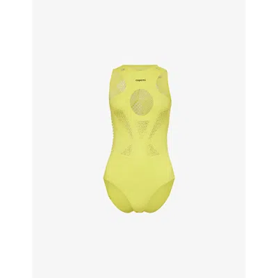 Coperni X Puma Cut-out Detail Bodysuit In Yellow