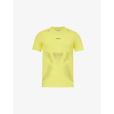Coperni Womens Court Yellow Couyel Puma X Relaxed-fit Stretch-jersey T-shirt