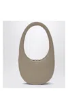 Coperni Swipe Leather Shoulder Bag In Beige