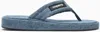 Coperni Blue Denim Branded Flip Flops In Blue
