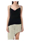 Coperni Draped Neckline Sleeveless Side Slit Top