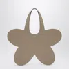 Coperni Flower Beige Leather Tote Bag