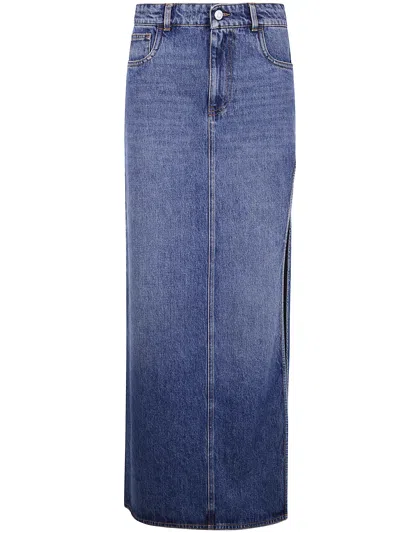 COPERNI COPERNI WOMEN GARTER BELT DENIM SKIRT