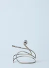 Coperni Earphones-motif Open-cuff Bracelet In Metallic
