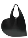 Coperni Heart-shaped Black Bag With Adjustable Shoulder Strap In Black