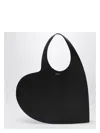 Coperni Heart-shaped Black Bag With Adjustable Shoulder Strap In Black