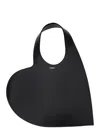 Coperni Heart-shaped Black Bag With Adjustable Shoulder Strap In Black