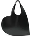 Coperni Heart-shaped Black Bag With Adjustable Shoulder Strap In Black