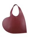Coperni Heart Tote Bag In Burgundy Red