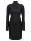 Coperni Structured High Neck Dress With Belt Loops In Black