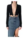 Coperni Logo Knitted C Top In Black