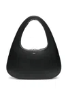 Coperni Large Curved Handle Hobo Leather Shoulder Bag In Black