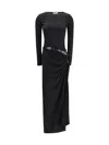 Coperni Women Long-sleeve Suspended Dress In Black