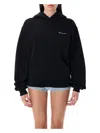Coperni Maleficent Hooded Cotton Sweatshirt With Kangaroo Pocket In Black