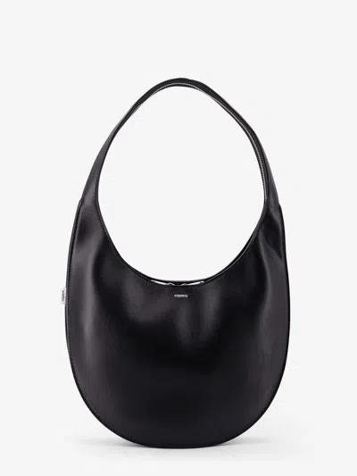 Coperni Women Medium Soft Swipe Leather Shoulder Bag In Black