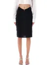 Coperni Black Triangle Midi Skirt In Black