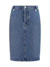 Coperni Denim Skirt With Logoed Buttons