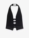 Coperni Women Multi Bukle Waistcoat Satin Vest In Black