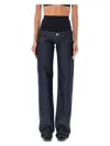 Coperni Blue Jeans With Stretch Waist In Denim Woman In Navy Blue