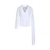 Coperni Women's Open Collar Shirt In White
