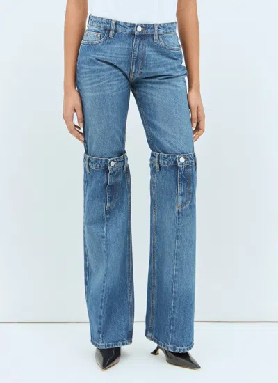 Coperni Women Open-knee Jeans In Blue