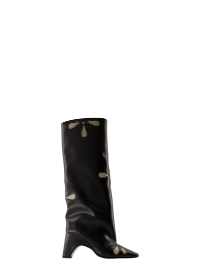 Coperni Women's Petal Bridge Boots In Black