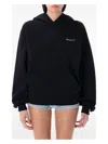 Coperni Black Sweatshirt With Logo Lettering And Front Kangaroo Pocket In Cotton Woman
