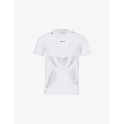 Coperni X Puma Rubberised-logo T-shirt In Puma White Puwhte