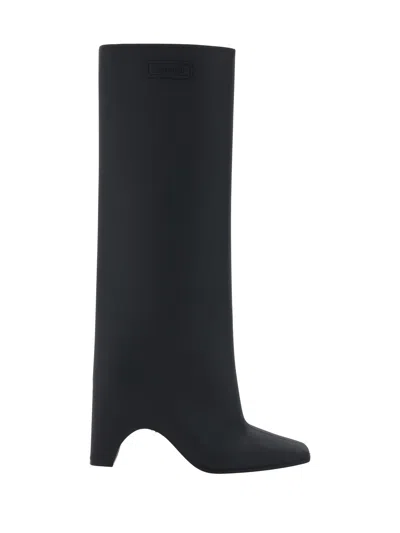 Coperni Women Rubber Bridge High Boots In Black