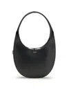 Coperni Soft Swipe Zip Shoulder Bag In Black