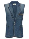 Coperni Vest With Notched Lapels And Pockets In Blue
