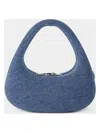 Coperni Swipe Denim Top Handle Bag In Blue
