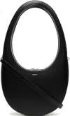 Coperni Leather Shoulder Bag With Croco Print In Black