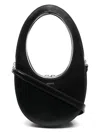 Coperni Swipe Mini Leather Shoulder Bag In Black