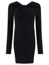 Coperni Twisted Cut-out Dress In Black