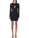 Coperni Twisted Cut-out Dress In Black