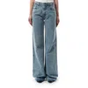 Coperni Denim Wide Leg Pants In Blue Washed