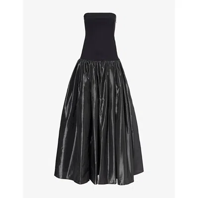 Coperni Strapless Princess Dress Side Pockets In Black