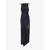 Coperni Womens  X Puma Logo-print Knotted Stretch-jersey Maxi Dre In Black