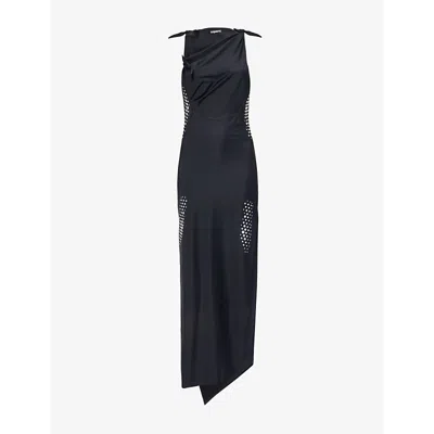 Coperni Womens  X Puma Logo-print Knotted Stretch-jersey Maxi Dre In Black