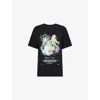 Coperni Womens Black Disney X  Boxy Graphic-print Cotton-jersey T-shirt