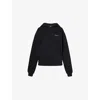 Coperni Black Sweatshirt With Logo Lettering And Front Kangaroo Pocket In Cotton Woman