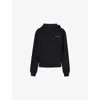 Coperni Black Sweatshirt With Logo Lettering And Front Kangaroo Pocket In Cotton Woman