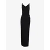 Coperni Knee Length Dress Cowl Neck In Black