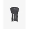 Coperni Dark Grey Wool Blend Sleeveless Sweater In Grey