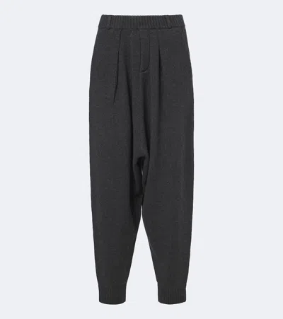 Coperni Wool And Cashmere Tapered Pants In Black