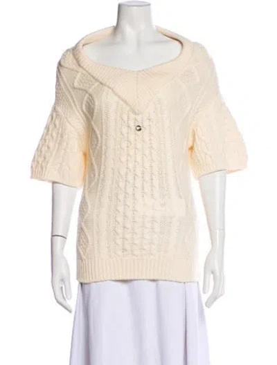 Pre-owned Coperni Wool Cowl Neck Sweater In Neutral