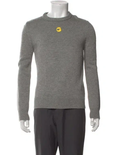 Pre-owned Coperni Wool Graphic Print Pullover In Gray