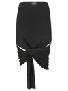 Coperni Knotted Bottom Skirt In Black
