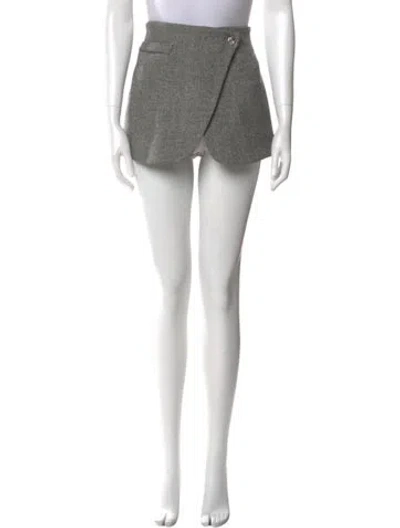 Pre-owned Coperni Wool Mini Skirt In Black